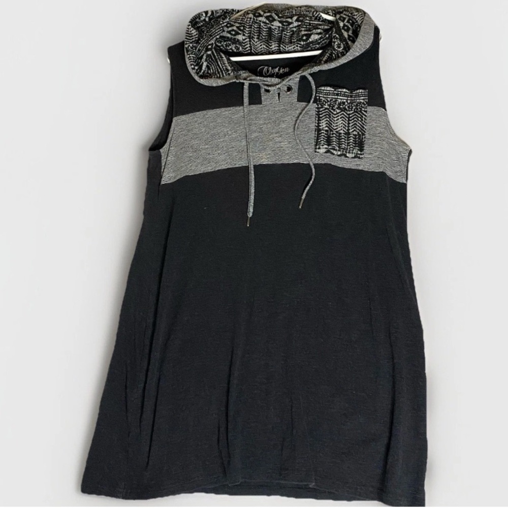 Oxygen Vintage Women's Sleeveless Sweatshirt Hoodie Sneaker‎ Dress Size S Y2K